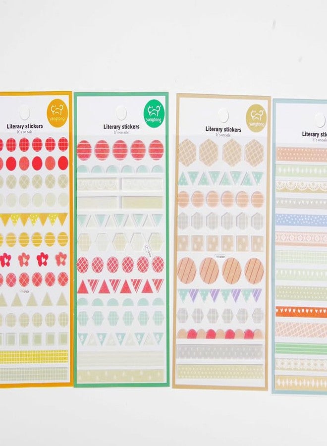 NVF مجموعة ملصقات أدبية مزخرفة للكتابة في المذكرات، وسجلات القصاصات، وتزيين المخططات، والأعمال اليدوية، ودفتر التخطيط - أوراق ملصقات بنقوش جمالية (عبوة متعددة التصاميم) - Image 2